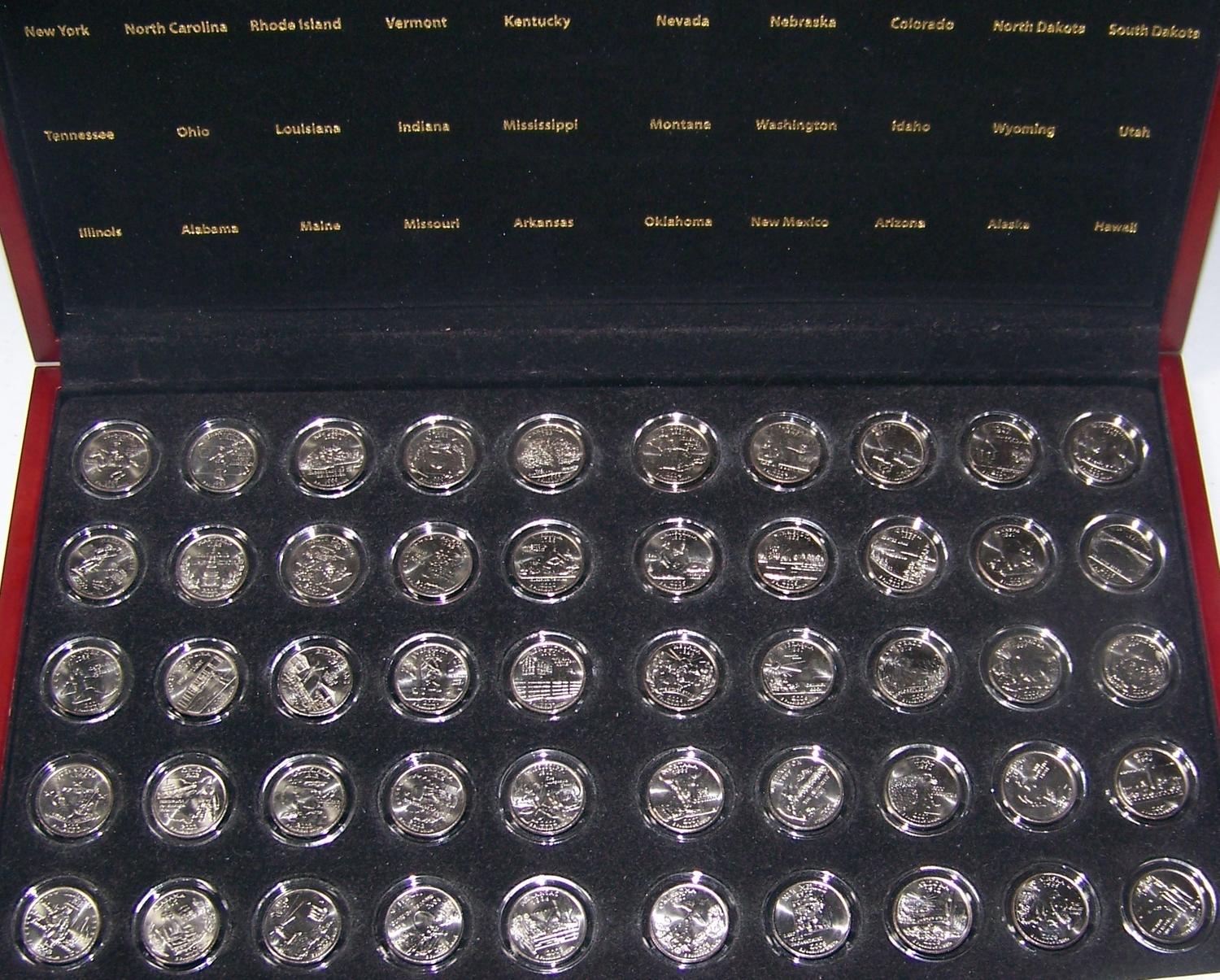 Uncirculated Set of US Quarters From All 50 States.
