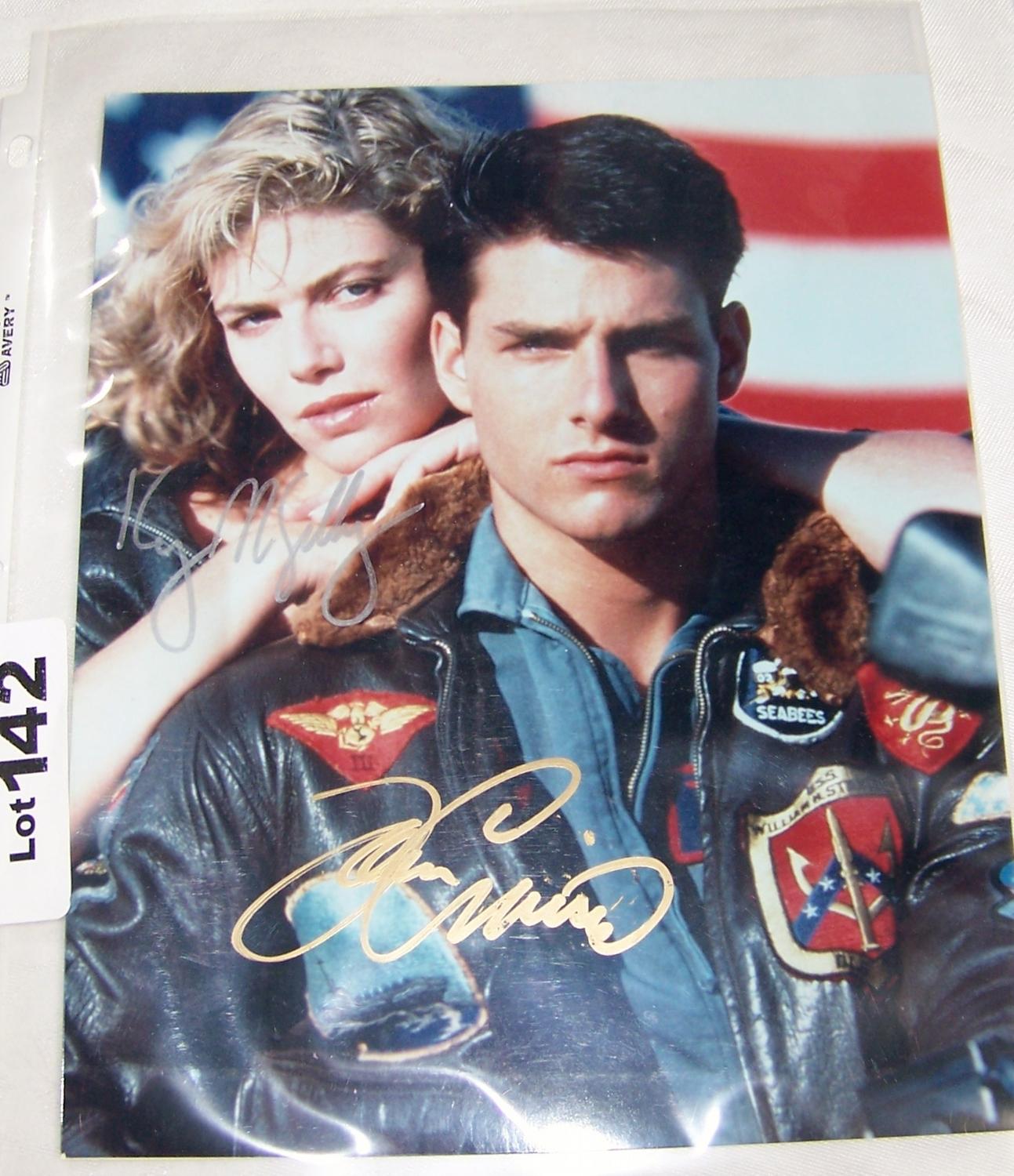 Tom Cruise and Kelly McGillis Signed "Top Gun" Photo.