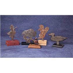 Lot of Five (5) Cast Iron Gallery Targets