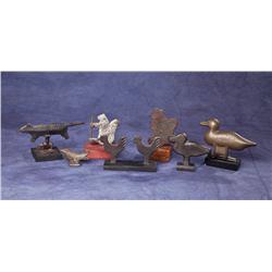 Lot of Eight (8) Cast Iron Gallery Targets