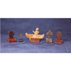 Lot of Five (5) Cast Iron Gallery Targets