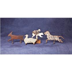 Lot of Four (4) Cast Iron Gallery Targets