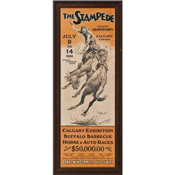 The Stampede Lithograph Poster by Ed Borein