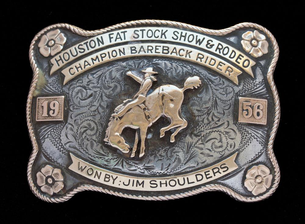 Jim Shoulders’ Houston Fat Stock Show & Rodeo Buckle