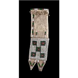 Sioux Beaded Tabbed Pipe Bag
