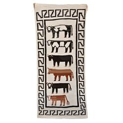 Unusual Pictorial Navajo Textile