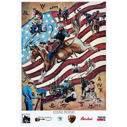 Lot of 3 Autographed Cowboy Posters to Benefit the National Day of the Cowboy