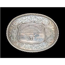 Three Sterling Belt Buckles