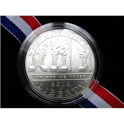 $1 SILVER DOLLAR VETERANS DISABLED 2010 COMMEMORATIVE