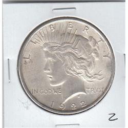$1 1922 PEACE DOLLAR
