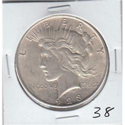 $1 SILVER PEACE 1923 HIGH GRADE