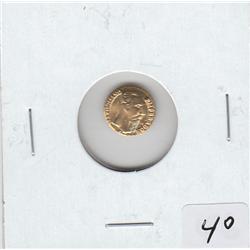 MEXICO GOLD WEDDING TOKEN 1865