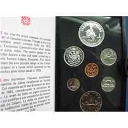 1975 CANADIAN MINT SET W/ SILVER $1 DOUBLE STRUCK
