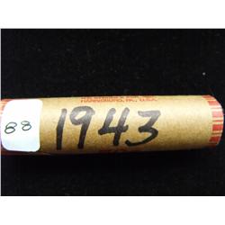 1943 ROLL OF STEEL CENTS WHEAT