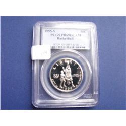 1995 BASKETBALL PCGS PROOF 69 HALF 50c