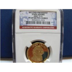 $1 NGC PROOF 69 ADAMS PRESIDENTIAL