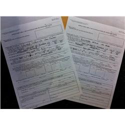 Eddie & Alex Van Halen Immigration Papers