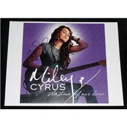 Miley Cyrus Autographed Photo