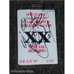 Michael Jackson Autographed Back Stage Pass