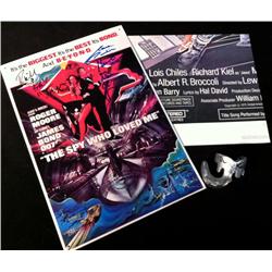 The Spy Who Loved Me (1977) & Moonraker (1979) Richard Kiel Autographed Teeth and Posters