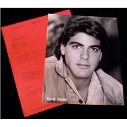 George Clooney Original Headshot & Resume