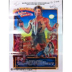 Big Trouble In Little China (1986) Kurt Russell and James Hong Autographed One Sheet