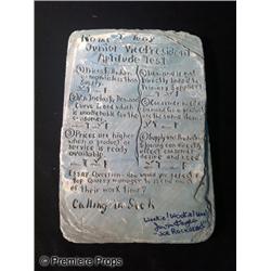 The Flintstones (1994) Irwin Keyes Autographed Stone Document Prop