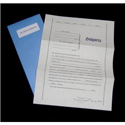 Pineapple Express (2008) A Prop Subpoena Envelope and Document