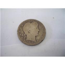 1910-D Silver Barber Quarter