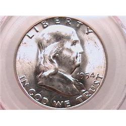 1954-S Silver Franklin Half Gem MS65 PCGS