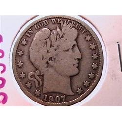 1907 Silver Barber Half Dollar