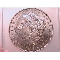 1878 7 TF Morgan Dollar MS61 ICG Graded in Slab