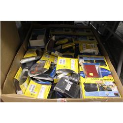 LARGE BOX OF MISC AV INVENTORY