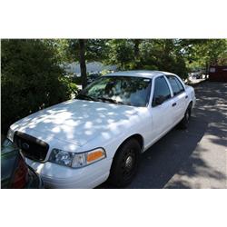 2008 WHITE FORD CROWN VICTORIA POLICE SERIES 4DR