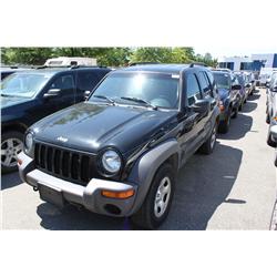 2004 BLACK JEEP LIBERTY SUV