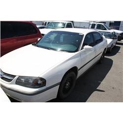 2003 WHITE CHEVROLET IMPALA SEDAN