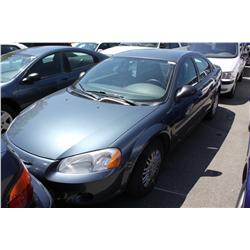 2002 BLUE CHRYSLER SEBRING 4DR SEDAN