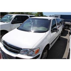 2001 WHITE CHEVROLET VENTURE PASSENGER VAN