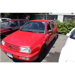 1998 RED VOLKSWAGEN JETTA TDI 4DR SEDAN