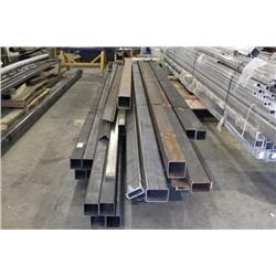LARGE LOT OF STEEL BOX TUBING