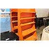 Image 1 : 2 ORANGE METAL SHELF UNITS & TOOLS