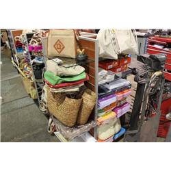 MOBILE DISPLAY CART OF BOOKS & PURSES