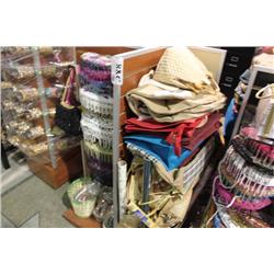 MOBILE RACK OF BAGS & BEADED PURSES