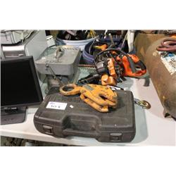 ASSORTED TOOLS -  GAS DRILL & HEDGE TRIMMER