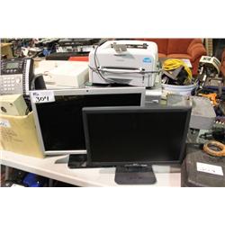 2 COMPUTERS -  2 MONITORS & 1 PRINTER