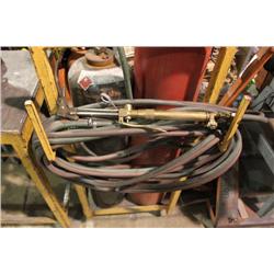 YELLOW MOBILE TORCH CART WITH TORCH