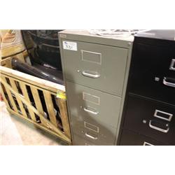 GREY 4 DRAWER FILE CABINET