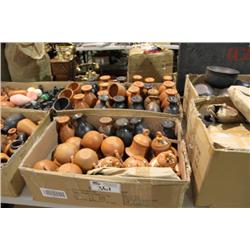 2 BOXES OF POTTERY