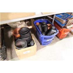 LARGE LOT OF POTTERY & FOOT MASSAGERS