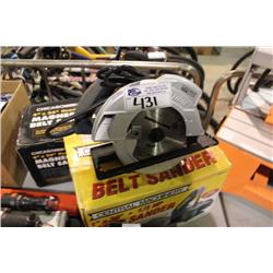 SKILL SAW -  BELT SANDER & BENCH TOP BELT SANDER
